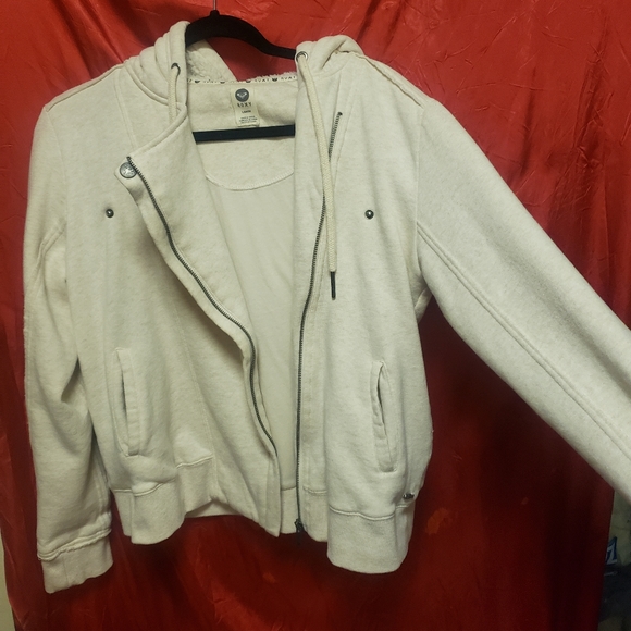 VINTAGE ROXY- WARM ZIP UP JACKET W/ FAUX FUR HOOD/LG/ NWOT - Picture 9 of 16